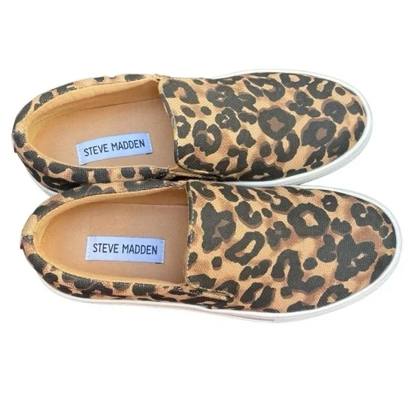 Steve Madden Animal Print Gills Slip On Platform I Size: 6 - Picture 5 of 8